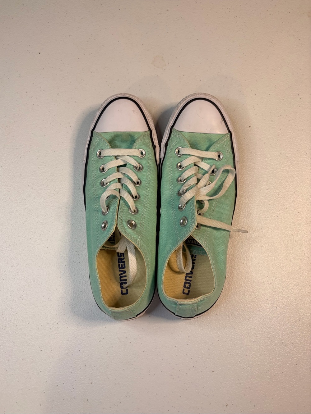Converse Chuck Taylor All Star Low Top Mint Green Canvas Sneakers Women's Size 6 - Picture 8 of 10